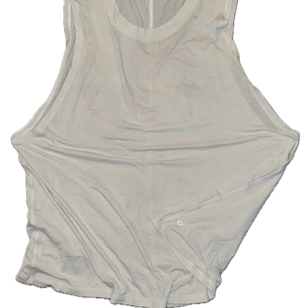 LULULEMON Women’s White Muscle Tank, Tag Removed, likely size 18